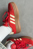 adidas「T頭鞋」VL COURT BOLD厚底增高休閑板鞋德訓鞋女阿迪達斯   淺猩紅/暖香草色   37 曬單實(shí)拍圖
