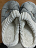 貓力棉拖鞋男士秋冬季居家戶(hù)外穿厚底毛絨保暖防滑舒適半包跟月子鞋女 灰色 44-45 (260mm)適合43-44 曬單實(shí)拍圖