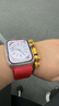 蘋(píng)果applewatch原裝尼龍回環(huán)表帶原裝表帶iwcth6/7/8/9 Ultra表帶 大紅色 全新無(wú)盒 44/45/49mm與 46mm通用 曬單實(shí)拍圖