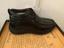 老人頭2025新款冬季雪地靴男士商務(wù)休閑皮鞋羊毛加絨保暖棉鞋系帶男短靴 黑色【羊毛一體】 38 (240mm) 曬單實(shí)拍圖
