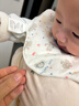 貝肽斯嬰兒口水巾四季寶寶圍嘴導濕速干純棉防水圍兜 蛋糕3條裝 28*26cm 曬單實(shí)拍圖