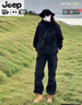 JEEP SPIRIT美式機能防水沖鋒褲男款馬丁靴搭配的工裝褲子加絨川西旅游登山褲 黑色 L 115-130斤 曬單實(shí)拍圖