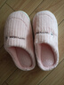 小熊兔子卡通棉拖鞋家用室內厚底保暖防滑毛毛拖鞋踩屎感棉拖鞋女 粉色 38-39 【平時(shí)適合37-38】 曬單實(shí)拍圖