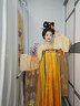 重回漢唐長(cháng)安渡原創(chuàng  )唐制齊胸破裙套裝國風(fēng)漢服女款春夏 上淺黃下橘黃齊胸套裝/預售45天 L 165 曬單實(shí)拍圖