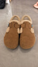 他她（TATA）女鞋2025冬季新款加絨勃肯鞋保暖鞋子棉鞋休閑鞋CF702DM5 棕黃（絨里） 37 曬單實(shí)拍圖