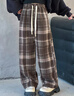 OEHE女童美拉德格子褲秋冬新款兒童加絨褲子中大童女孩直筒休閑長(cháng)褲 圖片色（加絨） 150 曬單實(shí)拍圖