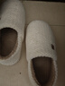 京東京造【溫暖御寒】家居拖鞋包跟防滑室內包腳保暖棉拖鞋冬日白40-41 曬單實(shí)拍圖