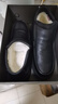 奧康（Aokang）男鞋2025冬季新品保暖羊毛內里高幫皮鞋時(shí)尚套腳舒適真皮爸爸鞋 黑色 1253014012B 43 曬單實(shí)拍圖