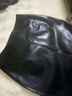 海寧真皮皮裙半身裙女秋冬季綿羊皮高腰修身顯瘦包臀裙一步裙中長(cháng)款開(kāi)叉 黑色 L 曬單實(shí)拍圖