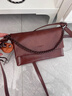 熱風(fēng)【商場(chǎng)同款】2025年春季新款女士擦色掛件港風(fēng)小眾單肩斜挎包 15深棕 小 曬單實(shí)拍圖
