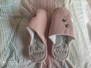 棉拖鞋女大童可愛(ài)卡通防滑冬天居家用室內保暖毛毛拖鞋秋冬季 粉色 40 -41【適合39-40】 曬單實(shí)拍圖
