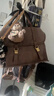 天丂雙肩包女士2025秋冬季新款大容量jk復古通勤文藝學(xué)生通勤高級時(shí)尚 復古韓版雙肩包【棕色無(wú)掛件】 曬單實(shí)拍圖