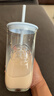 星巴克杯子自然系列藍色冰川三角玻璃吸管杯小清新大容量水杯ins吸管杯 自然藍系列藍色玻璃吸管杯473ml 曬單實(shí)拍圖