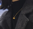 周大生黃金吊墜足金爆閃拉絲方糖配項鏈生日禮物送女生 小冰糖1g 曬單實(shí)拍圖