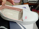 緋櫻可愛(ài)護士鞋女春夏真牛皮軟底舒適透氣輕便醫護工作鞋NF06 白色 36 曬單實(shí)拍圖