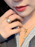 Amber Lollipop鋯石戒指女高級輕奢設計開(kāi)口食指戒新年情人節生日禮物送女友老婆 金色 曬單實(shí)拍圖