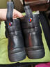 翁 不倒翁冬季防滑保暖鞋 皮毛一體中老年爸爸鞋老人防滑雪地鞋17888-b 黑色 44 曬單實(shí)拍圖
