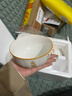 【舍里同款】陶瓷餐具家用盤(pán)子吃飯碗高級感創(chuàng  )意組合湯碗魚(yú)盤(pán) 4.5英寸碗【4個(gè)裝】 曬單實(shí)拍圖