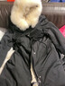 傲列2025新款冬狐貍毛內膽派克服女可拆卸派克大衣長(cháng)款保暖皮草外套女 黑+米色內膽 M 曬單實(shí)拍圖