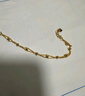 周六福（ZLF） 黃金手鏈女雙鏈光面圓珠相連桃心型尾鏈金手鏈 計價(jià) 15+2cm尾鏈 - 4.42g 曬單實(shí)拍圖
