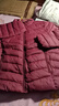 雅鹿輕薄羽絨服女短款2025新款中老年修身女裝白鴨絨媽媽保暖外套 3470枚紅色 2XL 推薦125-140斤 曬單實(shí)拍圖
