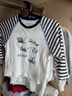 馬卡樂(lè )春季嬰幼兒童純棉T恤長(cháng)袖條紋撞色時(shí)尚百搭 白黑色海途奇旅 100 曬單實(shí)拍圖