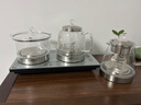 茶會(huì )友全自動(dòng)上水電熱水壺 茶臺燒水壺 電茶壺煮泡茶家用辦公一體茶桌嵌入式茶具電茶爐套裝 1L 輕奢銀-底部上水三件套（37*20cm） 曬單實(shí)拍圖