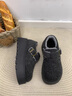 啄木鳥(niǎo)厚底增高毛呢勃肯鞋女2025新款秋冬加絨松糕復古百搭休閑毛毛棉鞋 深灰色 37 (235mm) 曬單實(shí)拍圖