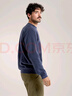 ARC'TERYX始祖鳥(niǎo) EMBLEM FLEECE CREW 男子 抓絨衫 Black Sapphire/藍黑色 M 曬單實(shí)拍圖