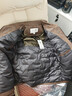 與狼共舞【鵝絨】翻領(lǐng)羽絨夾克男2025秋冬新款仿麂皮機車(chē)保暖青年外套1032 深棕色305 L (175) 曬單實(shí)拍圖