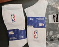 NBA白色襪子男士休閑運動(dòng)襪四季網(wǎng)眼透氣吸汗棉襪訓練跑步籃球襪6雙 曬單實(shí)拍圖