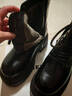 百麗（Belle）千層靴時(shí)尚復古馬丁靴女增高厚底短靴B2303DZ4預售 黑色-絨里 36 (230mm) 曬單實(shí)拍圖