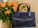 湯麗柏琦（Tory Burch）Ella雙T標志純色簡(jiǎn)約 托特包Tote包斜挎包手提包送女友節日送禮 海軍藍146437-405 （迷你） 曬單實(shí)拍圖