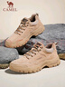 駱駝（CAMEL）男士復古戶(hù)外登山工裝休閑低幫鞋 G13A342170 流沙色 39  曬單實(shí)拍圖