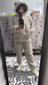 茶年（CHANIAN）豹紋珊瑚絨睡衣女加厚冬款 套裝  M 建議【90-105斤】 曬單實(shí)拍圖