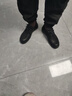 新款男鞋真皮厚底軟底軟皮舒適休閑鞋子圓頭系帶男士商務(wù)休閑皮鞋 黑色系帶 39 (245mm) 曬單實(shí)拍圖