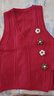 前開(kāi)叉紅色背心女春秋季疊穿毛衣馬甲配襯衫無(wú)袖針織衫HU12 紅色 L 曬單實(shí)拍圖