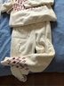ubras虞書(shū)欣同款泡泡絨圓領(lǐng)家居服長(cháng)袖長(cháng)褲男女同款睡衣套裝 米白色 S 曬單實(shí)拍圖