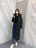 斷碼新款羽絨服男女同款白鴨絨加厚保暖中戲院外套中長(cháng)款羽絨服 黑色 男女同款 L 適合110到120斤穿 曬單實(shí)拍圖