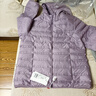 鴨鴨（YAYA）【反季】輕薄羽絨服女冬季新款短款輕型保暖連帽時(shí)尚休閑外套HYP 淡紫色 2XL 曬單實(shí)拍圖