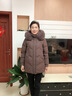 鴨鴨（YAYA）品牌媽媽羽絨服中長(cháng)款2025新款中老年女冬裝可拆卸帽保暖外套 紫李色 L (建議90-105斤) 曬單實(shí)拍圖