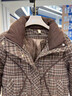 梵花秀（fanhuaxiu）中年媽媽羽絨服冬季大碼格子外套中長(cháng)款中老年女秋冬洋氣保暖上衣 咖色 （新國標白鴨絨） 2XL 建議穿131-145斤 曬單實(shí)拍圖