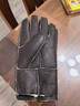蘭迪惟依皮毛一體手套男士冬季加絨加厚保暖手套男女騎行騎車(chē)摩托車(chē)手套 男士超暖和皮毛一體【棕色】 曬單實(shí)拍圖