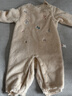 戴維貝拉（DAVE＆BELLA）初生嬰兒衣服毛絨寶寶連體衣幼童爬服哈衣冬裝新款小童包屁衣 米色【現貨】 80cm （建議身高73-80cm） 曬單實(shí)拍圖