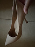 百思圖【大女主】25秋裸色高跟鞋不累腳尖頭女單鞋工作鞋婚鞋 杏色 37 曬單實(shí)拍圖
