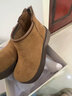 品牌斷碼雪地靴女冬季加絨2026新款翻毛皮短靴松糕厚底勃肯棉鞋 駝色【絨面】 36 曬單實(shí)拍圖