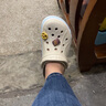 卡駱馳（CROCS）洞洞鞋貝雅卡駱班輕便耐磨一腳蹬休閑鞋|205089 冬日白/彩色-1LI 40 (250mm) 曬單實(shí)拍圖
