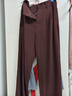 三彩2025秋款高腰通勤長(cháng)褲拖地直筒褲涼感寬松垂感防曬M 酒紅 L 165/72A 曬單實(shí)拍圖