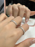 中國黃金（CHINA GOLD）南風足銀情侶對戒男女款情侶戒指一對結婚戒七夕情人節禮物送女友 南風知我意情侶戒指一對【同城配送】 曬單實拍圖