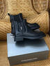 蜘蛛王女鞋切爾西女靴2026秋冬季新款真皮煙筒靴女士舒適軟皮短靴子女款 黑色【雙層牛皮鞋】 37 (235mm) 【假一罰十】 曬單實(shí)拍圖